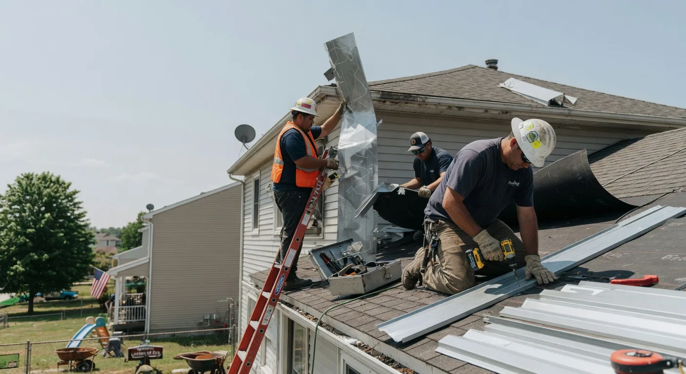 Storm Damage Metal Roof Repair in Harwich Port, MA
